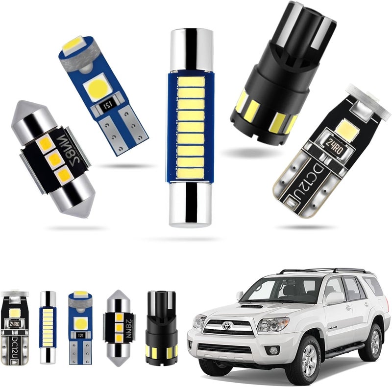 EASY EAGLE LED Interior Car Lights for Toyota-4Runner-2003-2009: 18 Piece Kit White LED Light Bulbs - Super Bright 6000K + Install Tool - Image 1